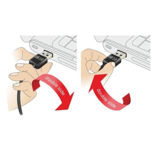 Cabo USB 2.0-A DeLOCK EASY-USB 1m Preto