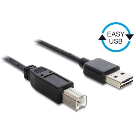 Cable USB DeLOCK 2 m USB 2.0 A - B Macho/Macho Negro