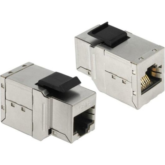Módulo de Conector de Red DeLOCK Keystone RJ45 Hembra a Hembra Plata