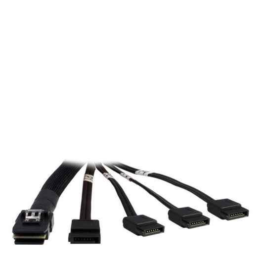 Cable Inter-Tech SATA 0,65 m Macho/Macho Negro