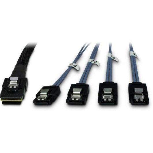Cable Inter-Tech SATA 0,65 m Macho/Macho Negro