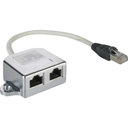 Adattatore di rete Goobay 68908 RJ-45 maschio a 2 x RJ-45 femmina 0,15 m