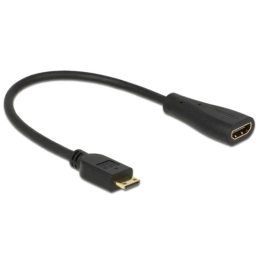 Adattatore mini-HDMI verso HDMI DeLOCK 0,23 m Nero