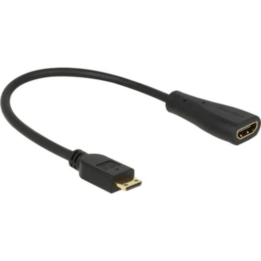 Adattatore mini-HDMI verso HDMI DeLOCK 0,23 m Nero