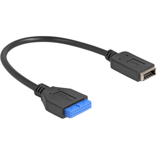 Adaptador USB Delock 19 pines a llave E interna de 25 cm