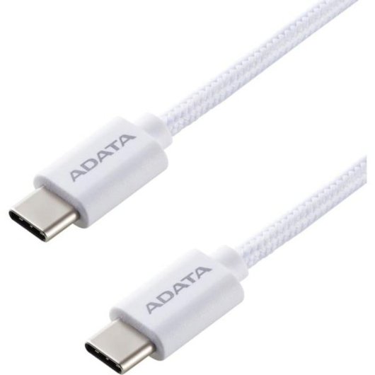 Cable USB-C a USB-C 2 m 100 W Carga Rápida ADATA CACC-200PN-WH