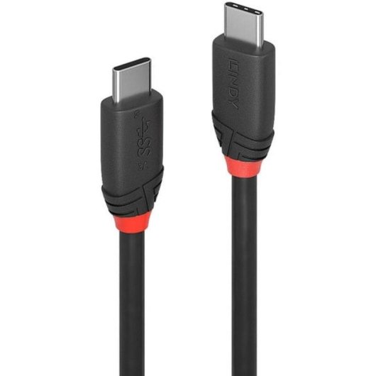 Cable USB C a USB C Lindy 36905 0,5 m USB 3.2 Gen 1 10 Gbit/s Negro