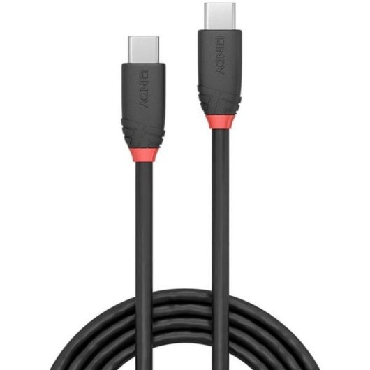 Cable USB C a USB C Lindy 36905 0,5 m USB 3.2 Gen 1 10 Gbit/s Negro