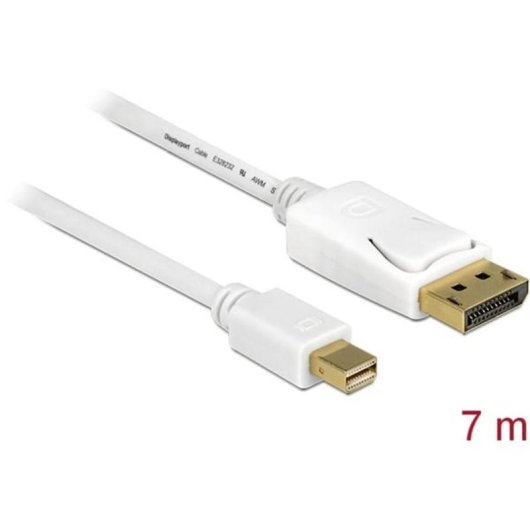 Cabo DisplayPort DeLOCK 83485 7 m Mini DisplayPort para DisplayPort Branco
