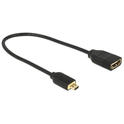 Adattatore HDMI Micro-D a HDMI Standard 0,2 m Nero DeLOCK