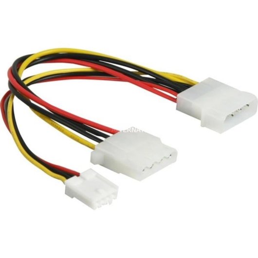 DeLOCK Y-Kabel für Stromversorgung, 0,25 m, mehrfarbig