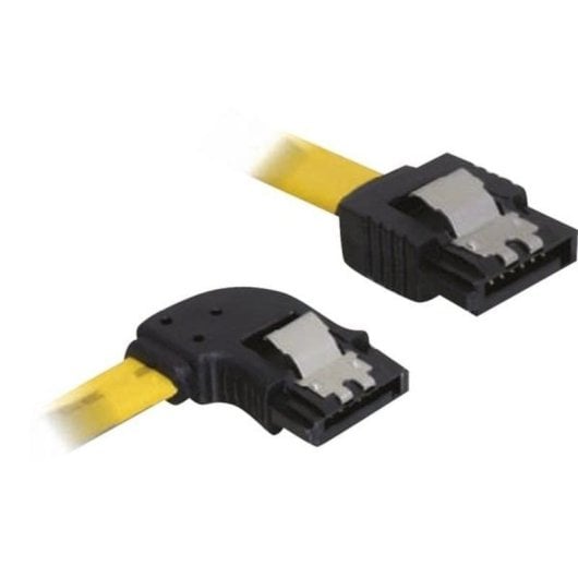 Cabo SATA DeLOCK 30 cm Amarelo com conectores metálicos