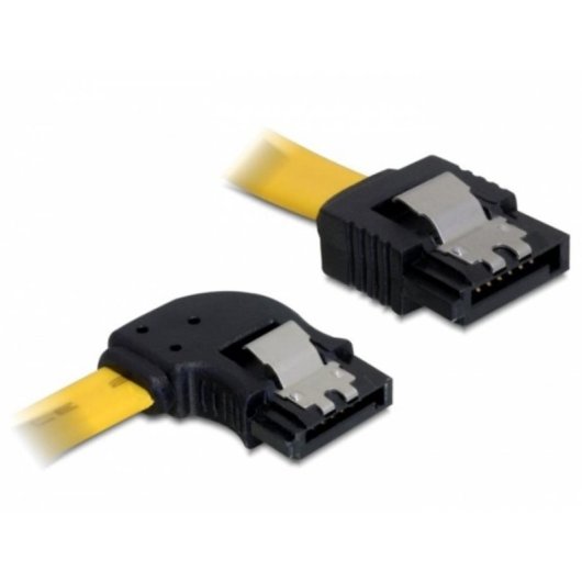 Cabo SATA DeLOCK 30 cm Amarelo com conectores metálicos