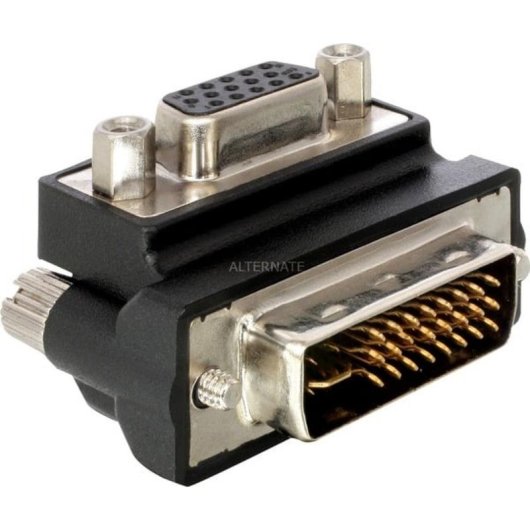 Adattatore DeLOCK VGA DVI-I a 15-pin FM VGA Nero
