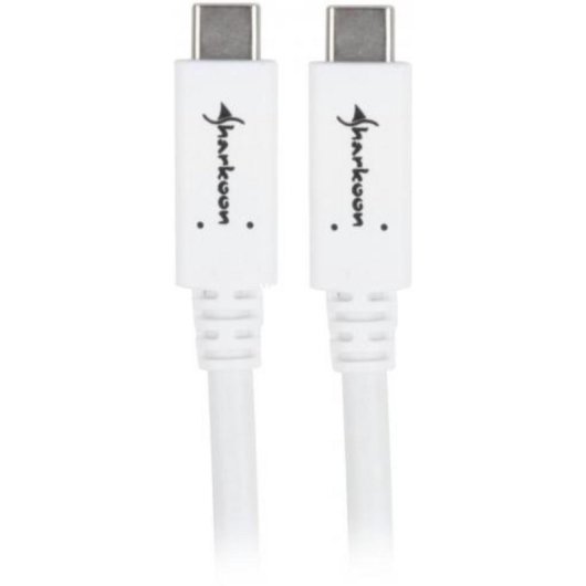 Cable USB C à USB C Sharkoon 0,5 m USB 3.2 Gen 1 Blanc