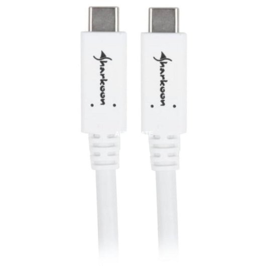 Cable USB C à USB C Sharkoon 0,5 m USB 3.2 Gen 1 Blanc