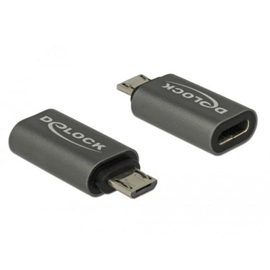 Adaptador DeLOCK 65927 USB 2.0 Micro-B a USB-C Antracita