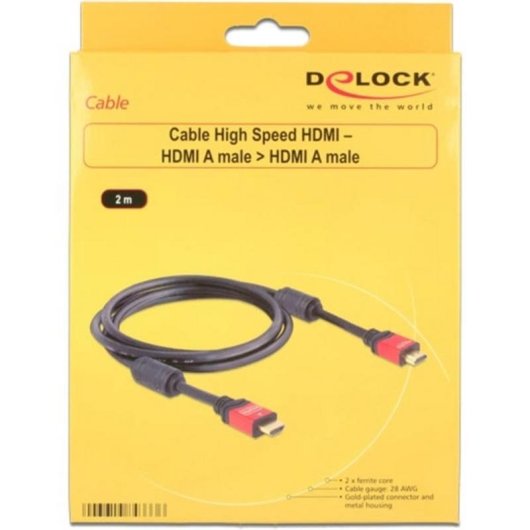 Cavo HDMI DeLOCK 1.3b 1,8 m maschio a maschio