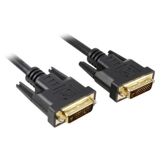 Cable DVI-D Sharkoon 3 m Macho/Macho Negro, señal digital