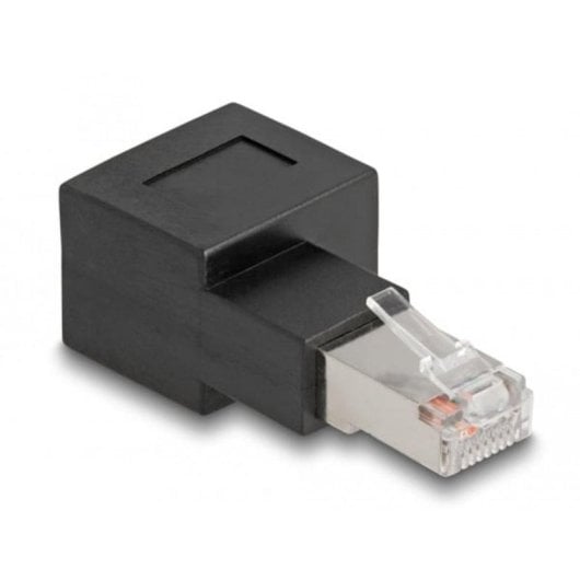 Adattatore RJ45 maschio a femmina Cat.6A 90° piegato verso destra DeLOCK