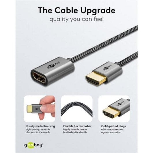 Cavo adattatore HDMI 2.1 Goobay 79145 0,1 m Ultra High Speed 48 Gbit/s