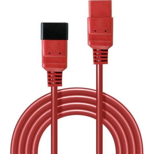 Verlängerungskabel Lindy 2 m C19 an C20 250 V 16 A Rot