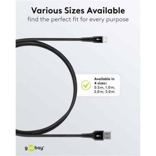 Cable USB Goobay 74526 1 m USB-C a USB-A 2.0 Negro