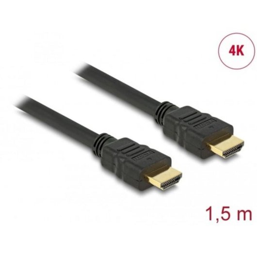 Cavo HDMI DeLOCK 84753 1,5 m Nero 4K 10,2 Gbit/s