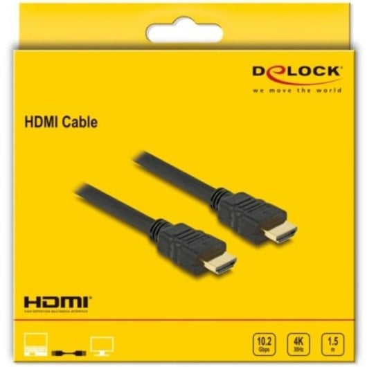 Cavo HDMI DeLOCK 84753 1,5 m Nero 4K 10,2 Gbit/s