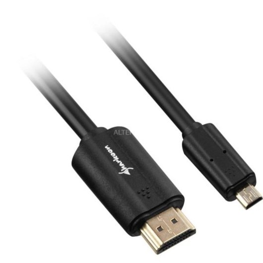 Cabo HDMI/Micro HDMI Sharkoon 1,5 m Preto 4K 3D