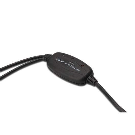 Kabel USB 2.0 auf 2x RS232 Digitus 1,5 m Schwarz