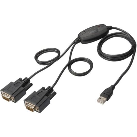 Kabel USB 2.0 auf 2x RS232 Digitus 1,5 m Schwarz