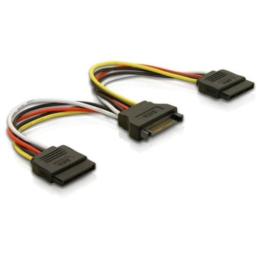 DeLOCK Stromkabel SATA 15pin zu 2x SATA HDD 0,15 m