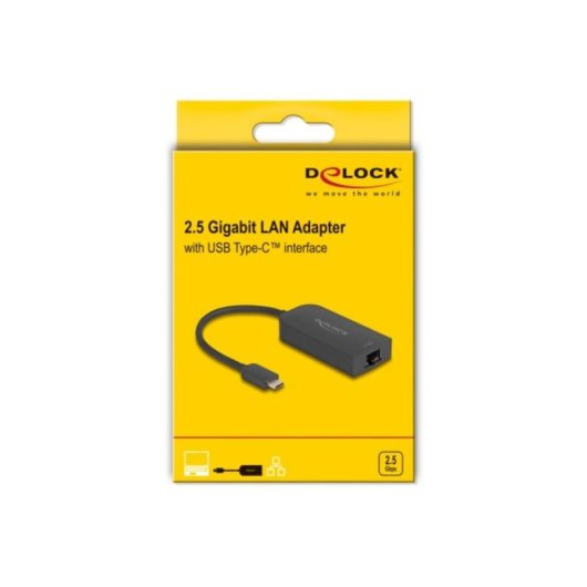 Adaptador USB para Ethernet DeLOCK 66045 2,5 Gigabit LAN RJ45