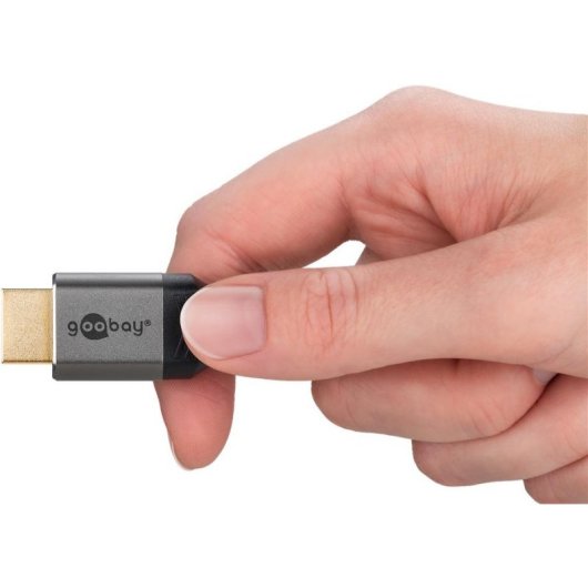 Cable HDMI Goobay 64994 2 m HDMI 2.0 18 Gbit/s Negro Plata