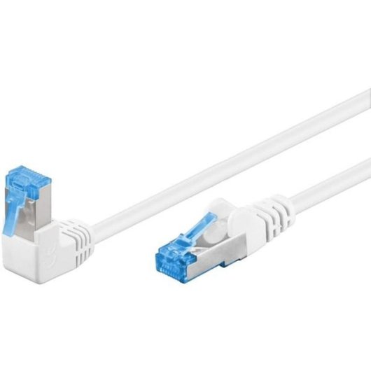 Cavo di rete Goobay 51563 0,5 m Cat6a S/FTP RJ-45 Bianco Blu