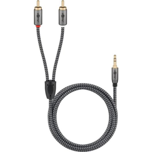 Audio-Kabel Goobay 3,5mm Stecker zu 2 x RCA Stecker 0,5 m