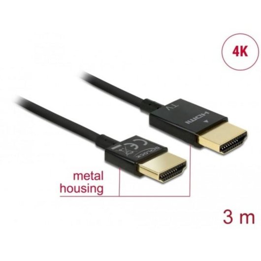 Cavo HDMI Delock 3 m High Speed con Ethernet 4K 3D Nero