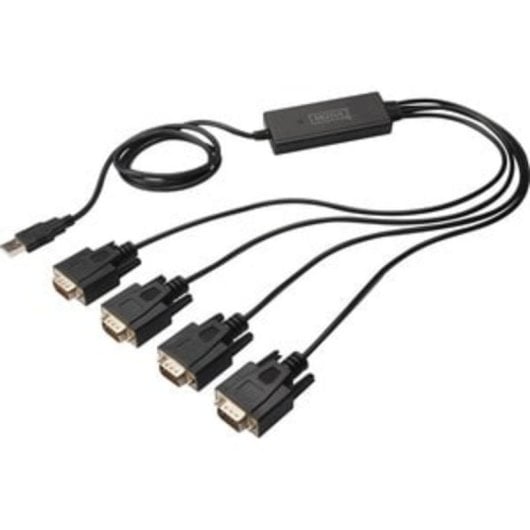 Kabel USB 2.0 auf 4 RS232 Digitus 1,5 m Schwarz
