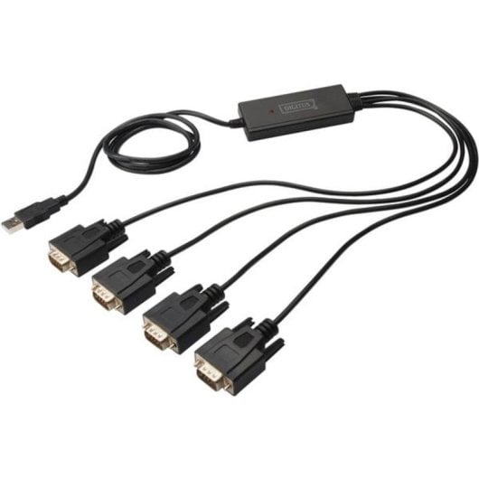 Kabel USB 2.0 auf 4 RS232 Digitus 1,5 m Schwarz