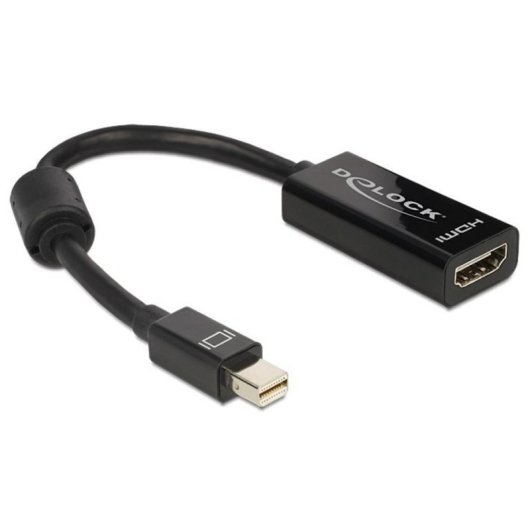 Adattatore mini DisplayPort verso HDMI DeLOCK 0,18 m Nero