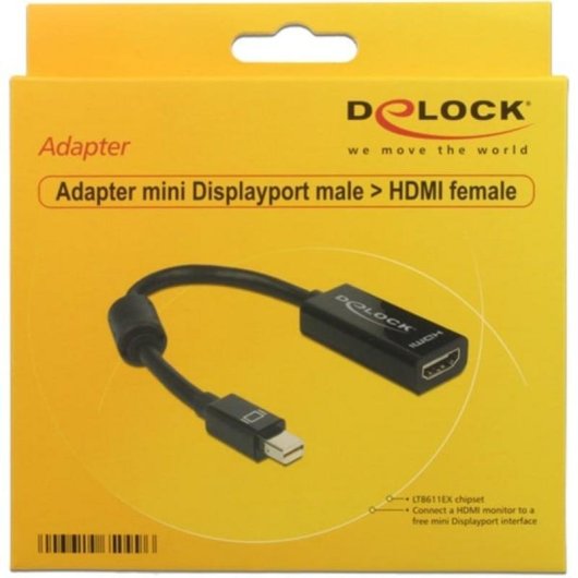 Adattatore mini DisplayPort verso HDMI DeLOCK 0,18 m Nero