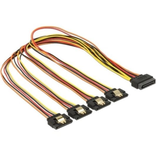 Cable DeLOCK 60158 SATA 0,5 m 4x SATA 15 pines Macho/Macho