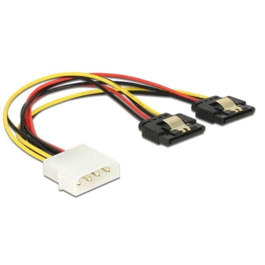 Internes DeLOCK-Netzkabel 0,2 m Molex auf 2x SATA