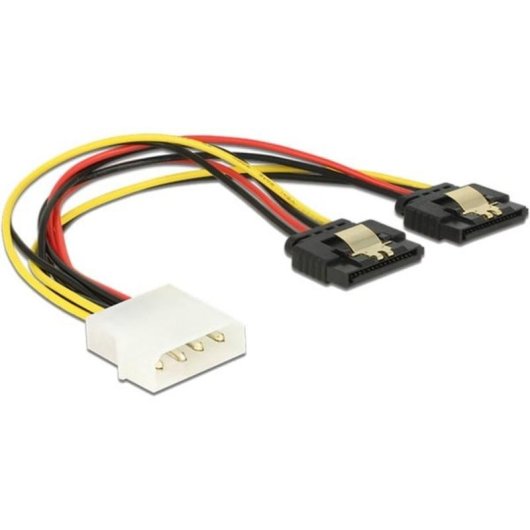 Internes DeLOCK-Netzkabel 0,2 m Molex auf 2x SATA