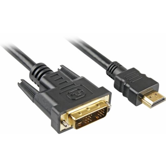 Adaptador de vídeo 3 m HDMI para DVI-D Oro Negro Macho/Macho Sharkoon
