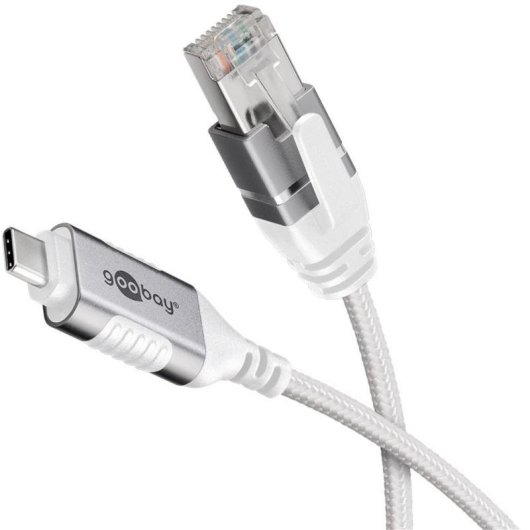 Adattatore Ethernet USB-C 3.2 Gen2 a RJ-45 Goobay 1 m Bianco