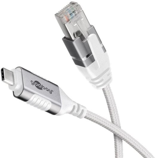 Cable adaptador Ethernet USB-C a RJ45 Goobay 74387 2 m Blanco