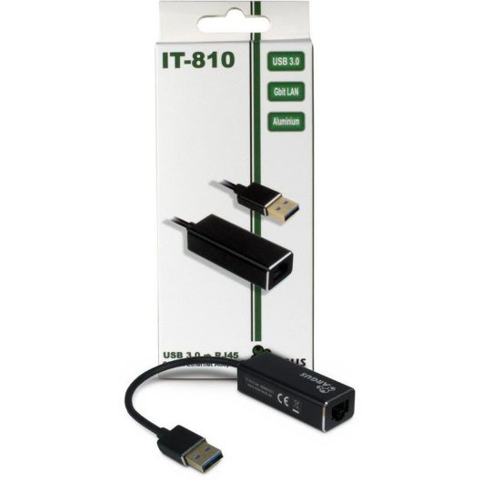 Adaptador de rede USB 3.0 para Gigabit Ethernet Inter-Tech ARGUS IT-810
