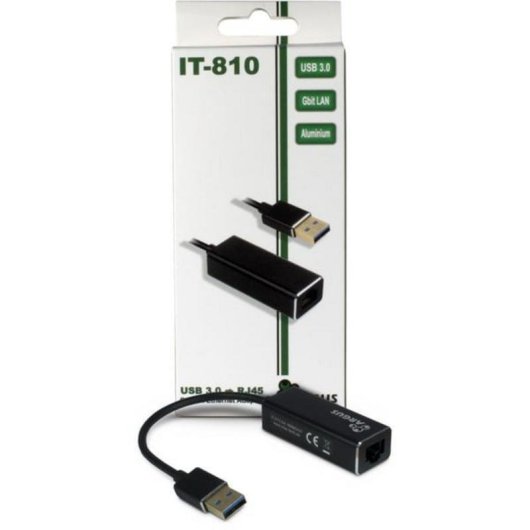 Adaptador de rede USB 3.0 para Gigabit Ethernet Inter-Tech ARGUS IT-810